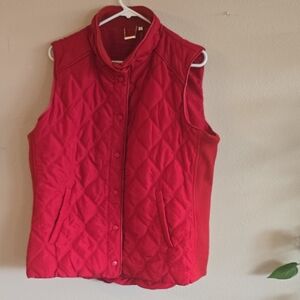 Chico's Vibrant Red Quilted Vest